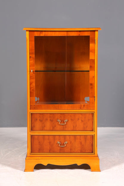 G015 Finish Wunderschöne Englische Vitrine Eibe Bücherschrank Buffet Antik Stil Glasvitrine