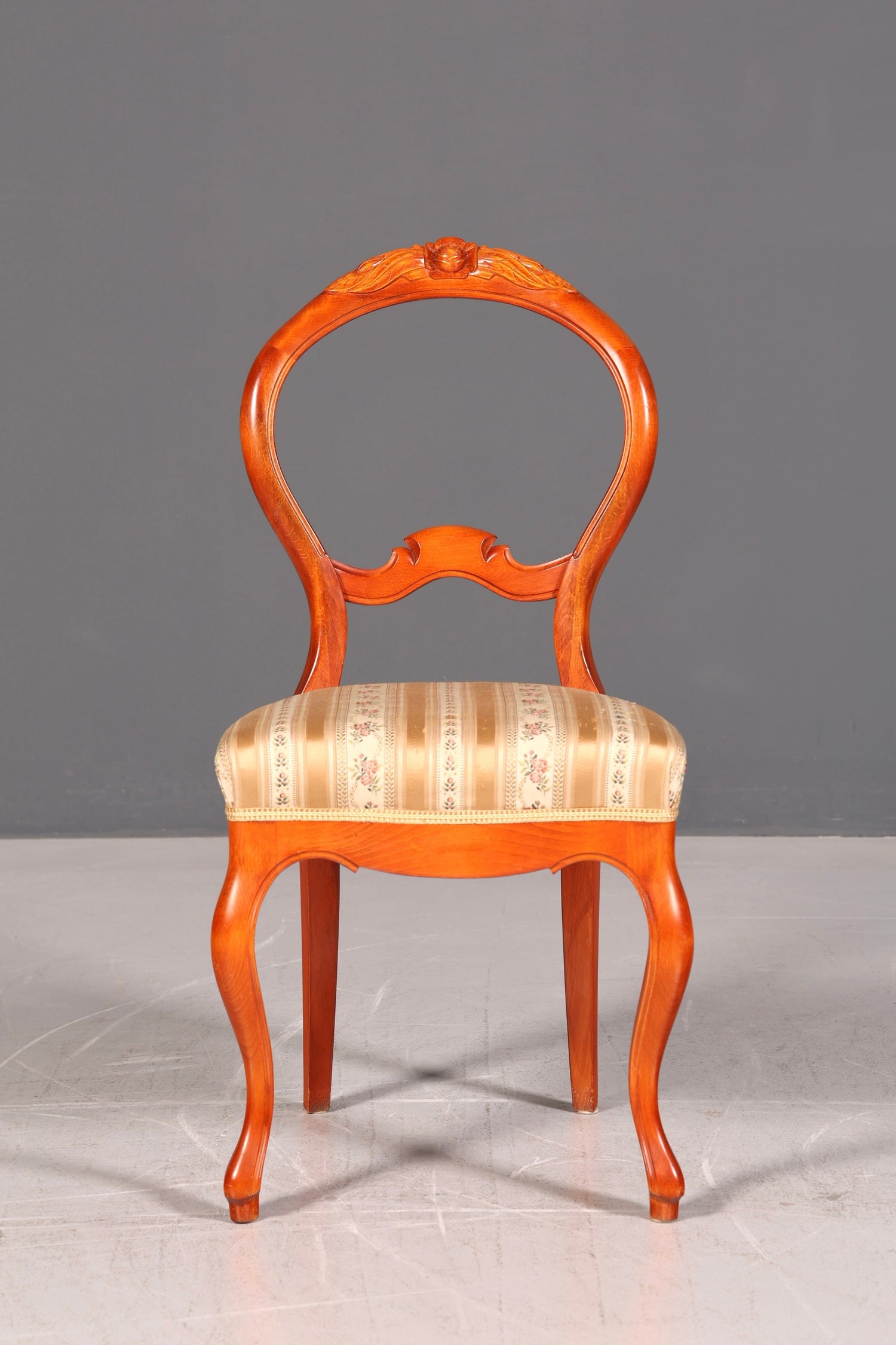 Traumhafter Louis Philippe Stuhl um 1880 Biedermeier Antik Sekretär Stuhl Echt Holz Polsterstuhl Esszimmerstuhl Vintage