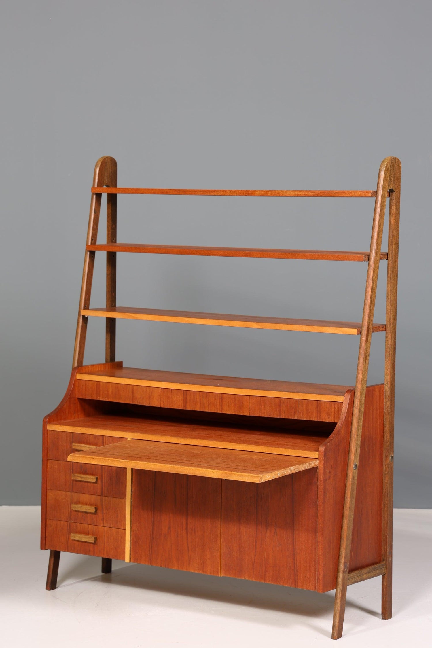 Wunderschönes Mid Century Regal Schrank Vintage echt Holz Bücherregal Retro Kommode