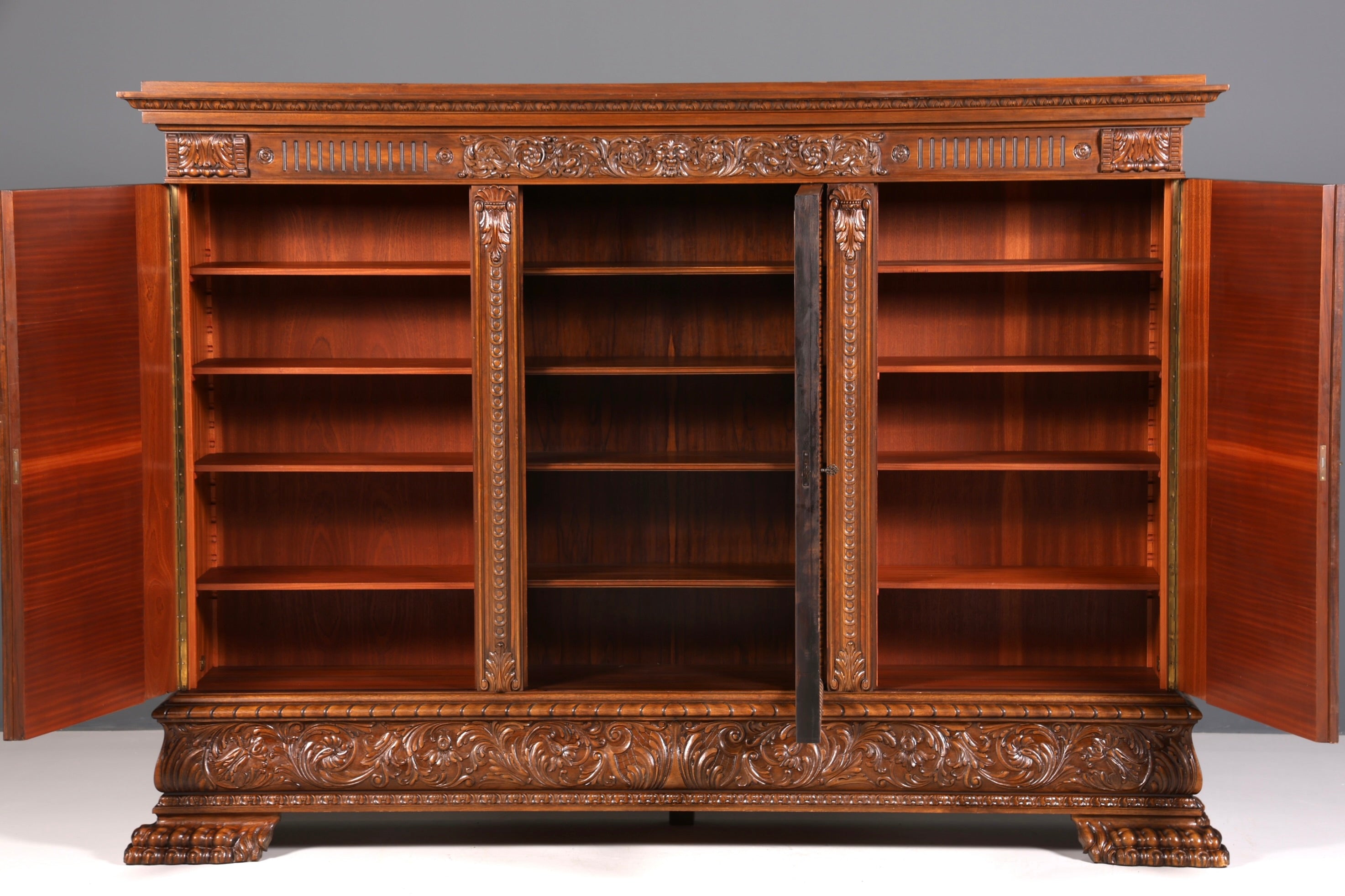 Wunderschöner Neorenaissance Bücherschrank Antik Vitrine Herrenzimmer Gründerzeit Buffet Schrank Regal Kanzlei