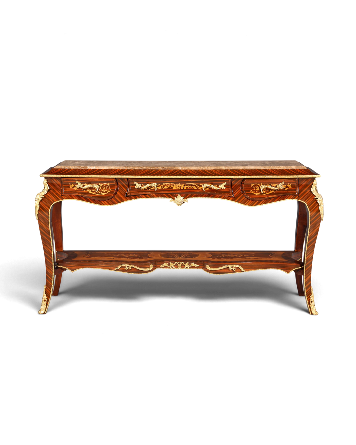 Traumhafte Barock Stil Konsolen Tisch Marmor Antik Stil Intarsien Konsole