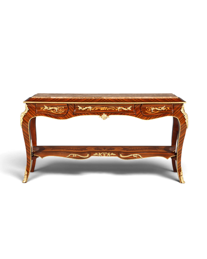 Traumhafte Barock Stil Konsolen Tisch Marmor Antik Stil Intarsien Konsole