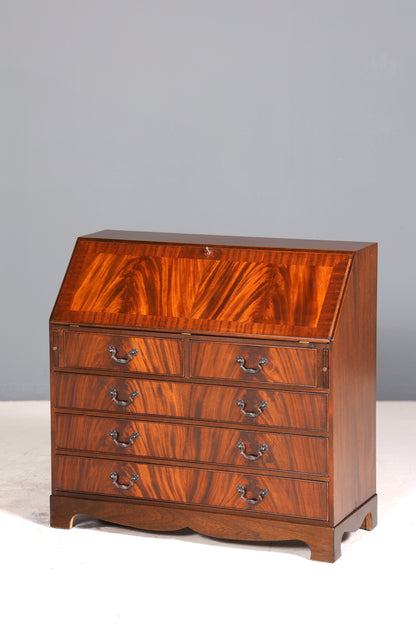 Wunderschöner Englischer Sekretär echt Lederauflage Schreibkommode echt Holz Schreibtisch Kommode