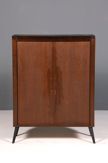 Wunderschöner Mid Century Schrank 60s Original Stehroll Aktenschrank Wäscheschrank Büroschrank