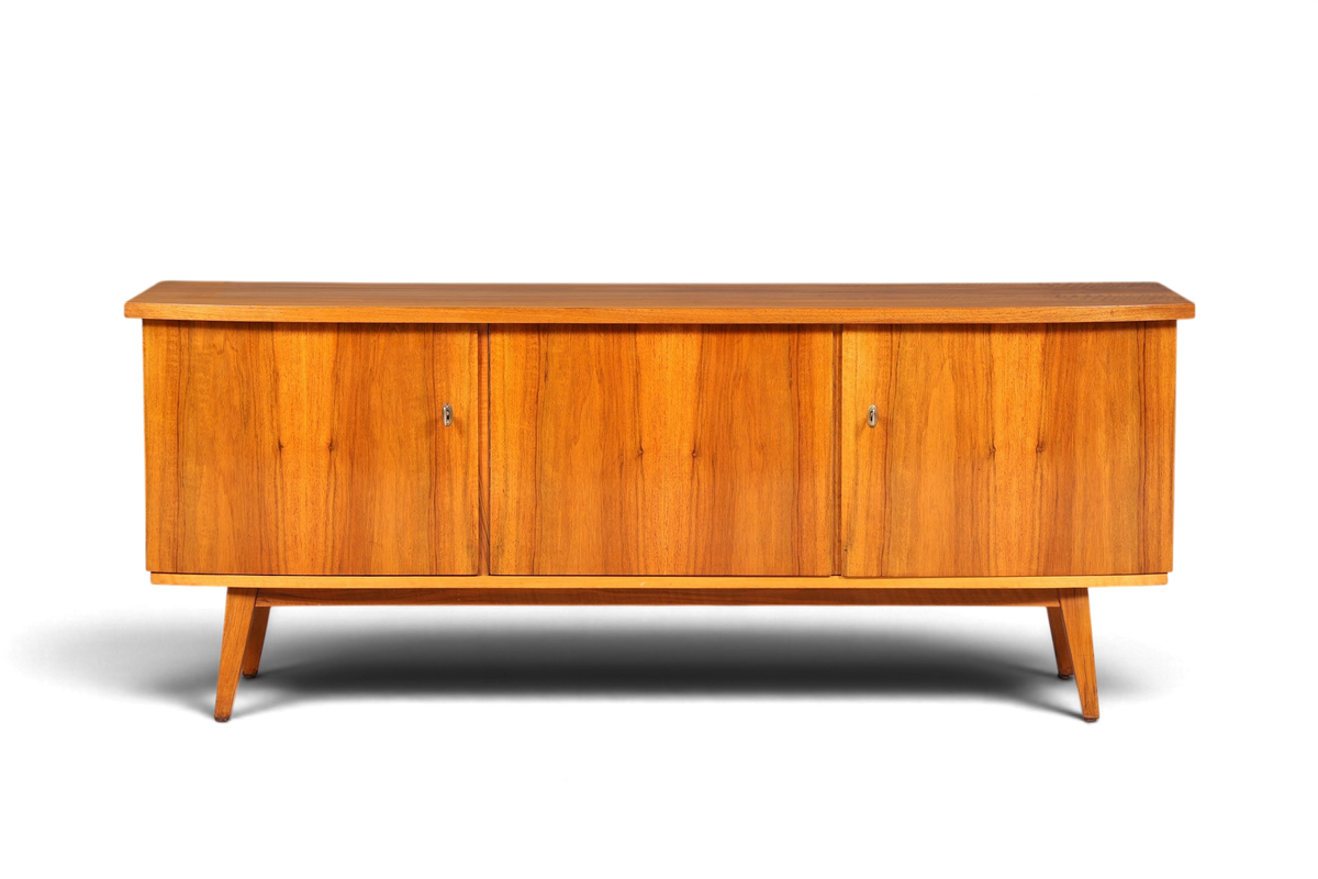 Hauptstadt Möblerei Mid Century Sideboard aus Echtholz im skandinavischen Design der 60er Jahre
