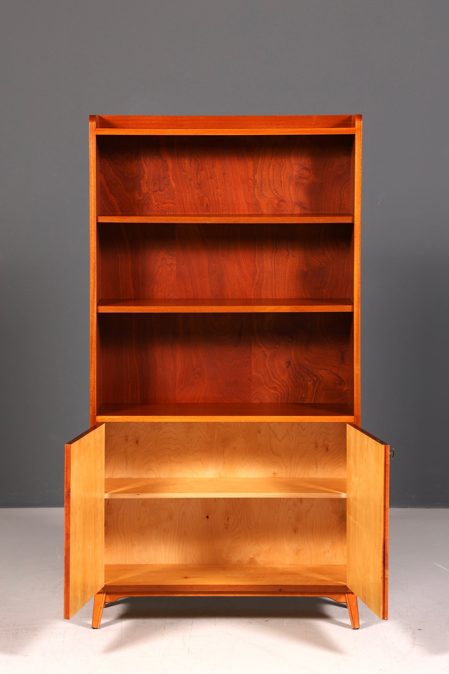 Wunderschöner Mid Century Schrank Vintage Regal Retro Bücherregal Buchablage 60s Designklassiker Bookshelf