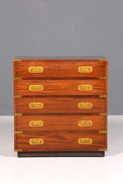 Traumhafte Englische Kommode Maritime Schiffs Kommode Englisch Antik Schrank Military Chest