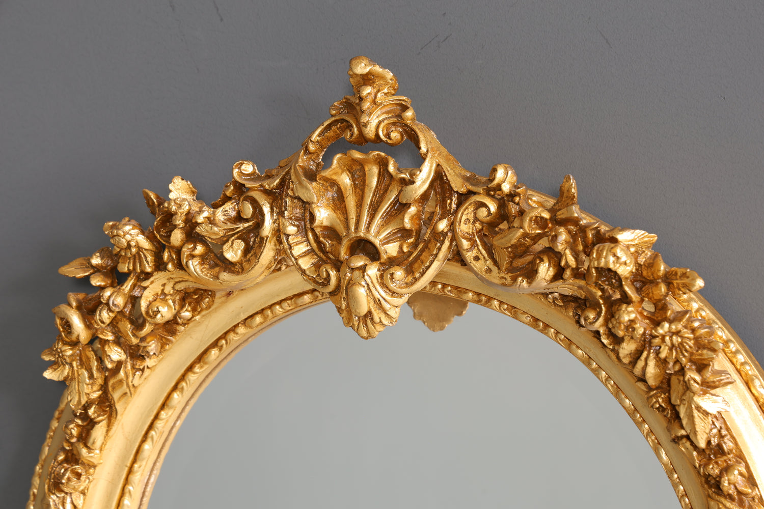 Wunderschöner Prunk Barock Stil Standspiegel Antik Stil Gold Ornament Flurspiegel