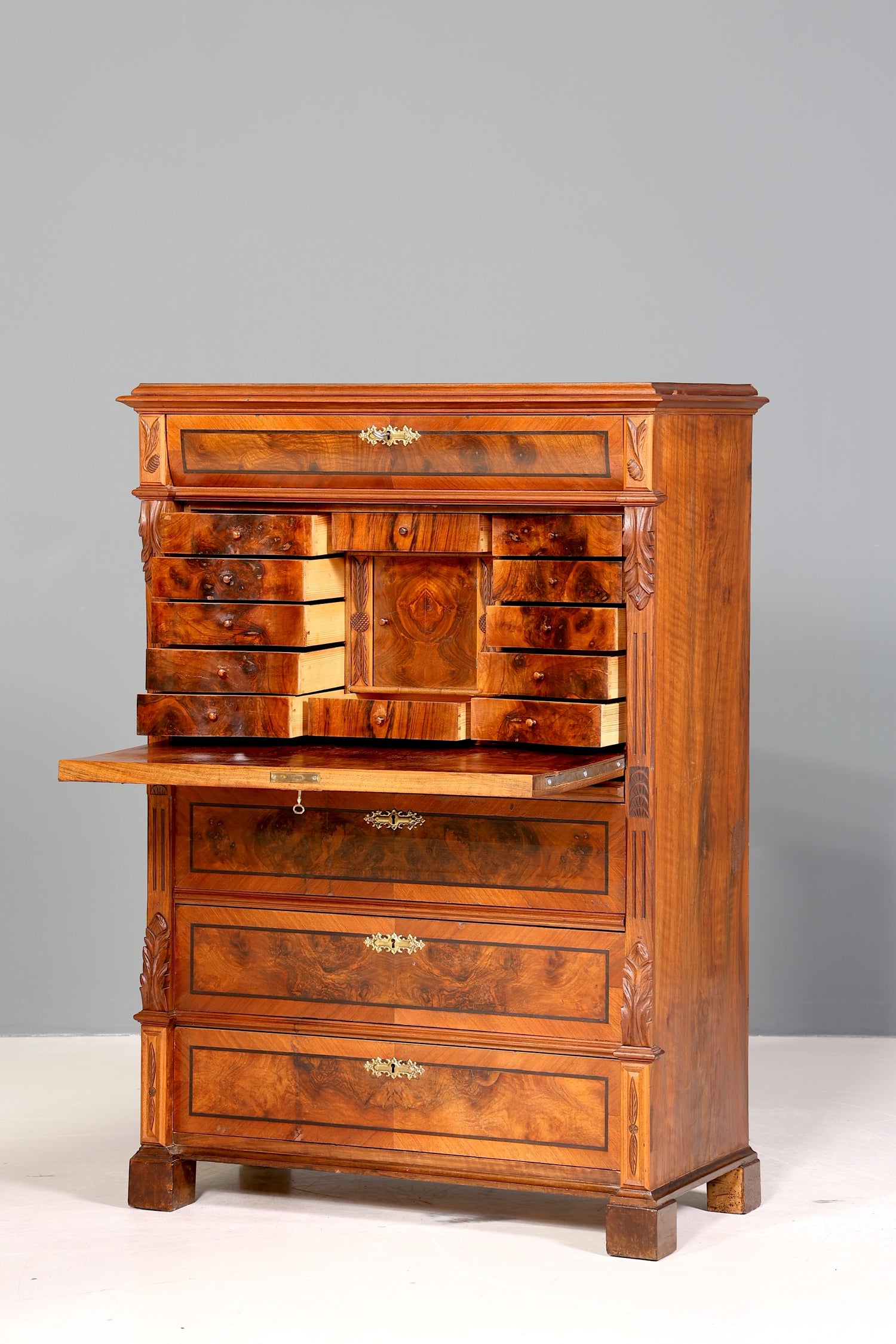 Wunderschöner Gründerzeit Sekretär Jugendstil Vertiko Antik Kommode um 1900