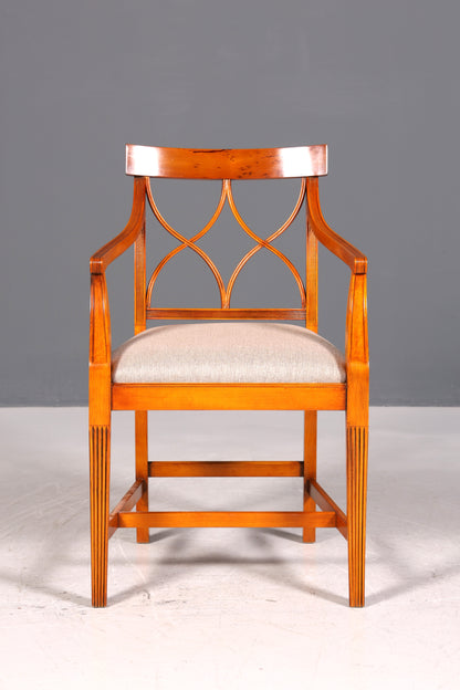 Beautiful Bevan Funell Chair Armchair English Yew Reprodux Antique Secretary Chair UK Upholstered Chair 1 of 2