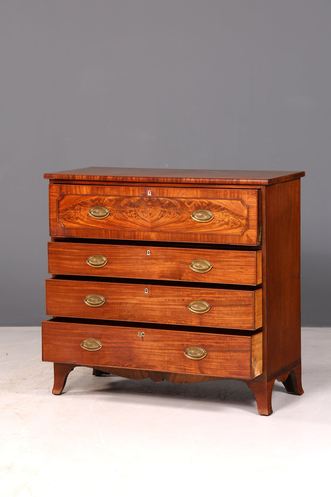 Beautiful English antique chest of drawers, secretary desk, writing desk, antique desk, solid wood writing secretary