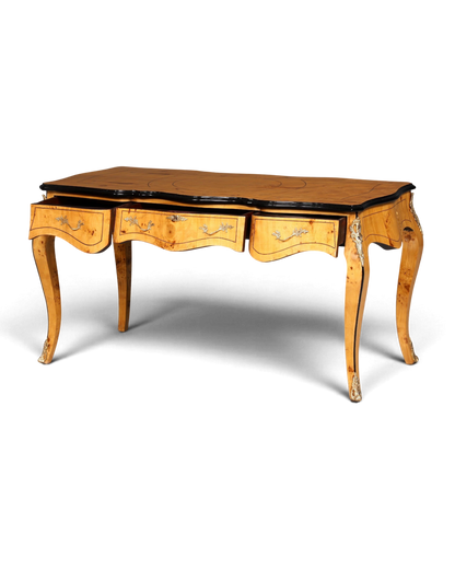 Eleganter Schreibtisch im Biedermeier Stil Bürotisch Birke Office Desk