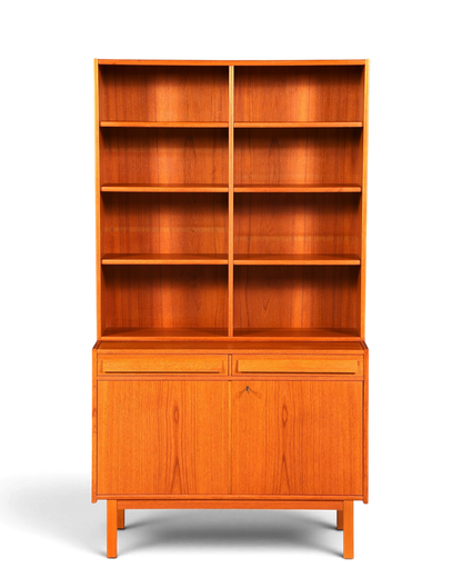 Traumhaftes Mid Century Regal Teak Holz Schrank Danish Design Retro Kommode Vintage Bücherregal 60er Jahre 2 von 2