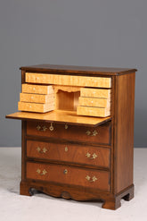 Stilvoller Sekretär im Englischen Stil Büro Vertiko Kommode Mahagoni Schreibkommode