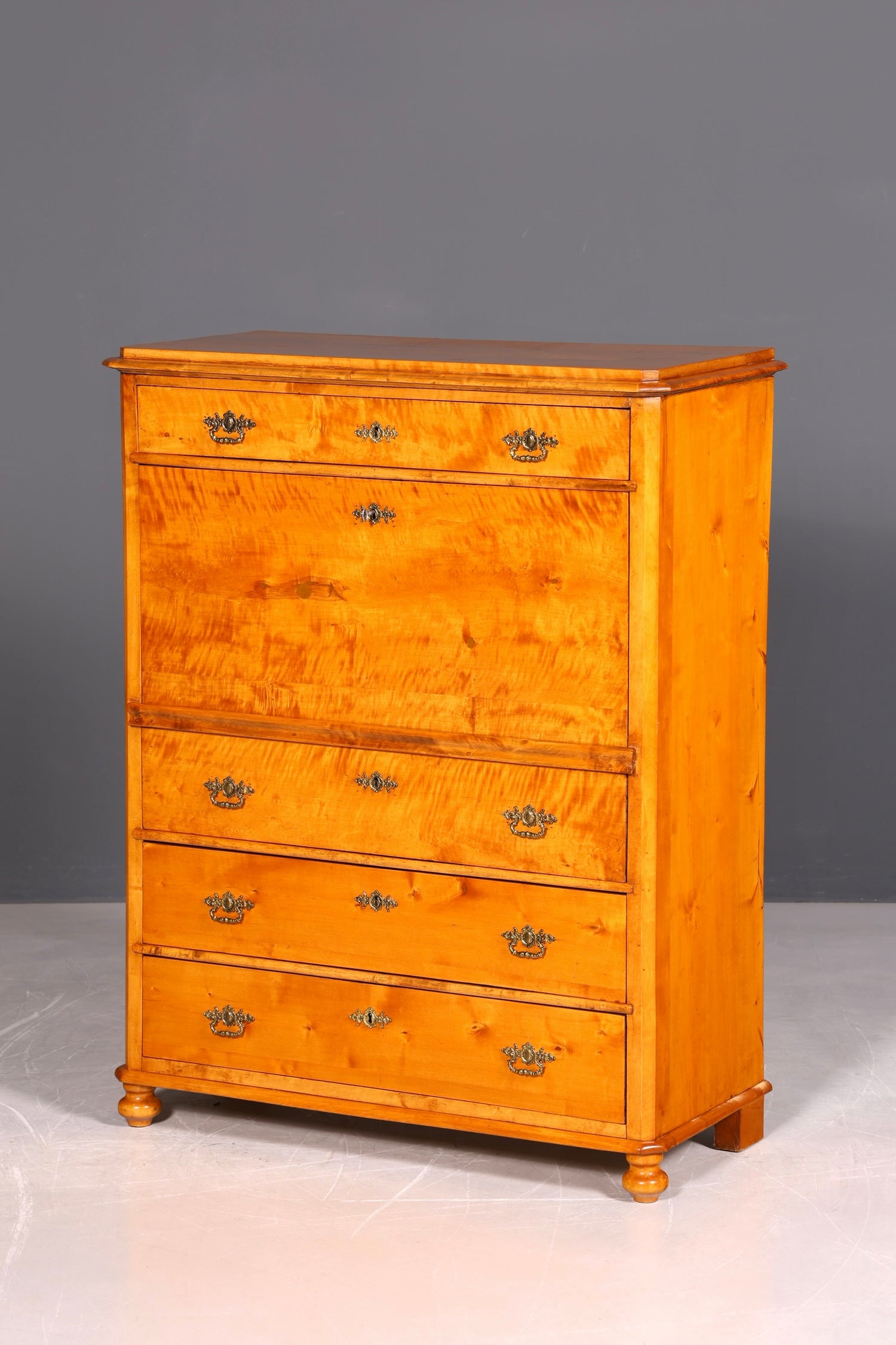 G106 Finish cm Wunderschöner Gründerzeit Sekretär Kommode Jugendstil Schubladenkommode Antik Vertiko