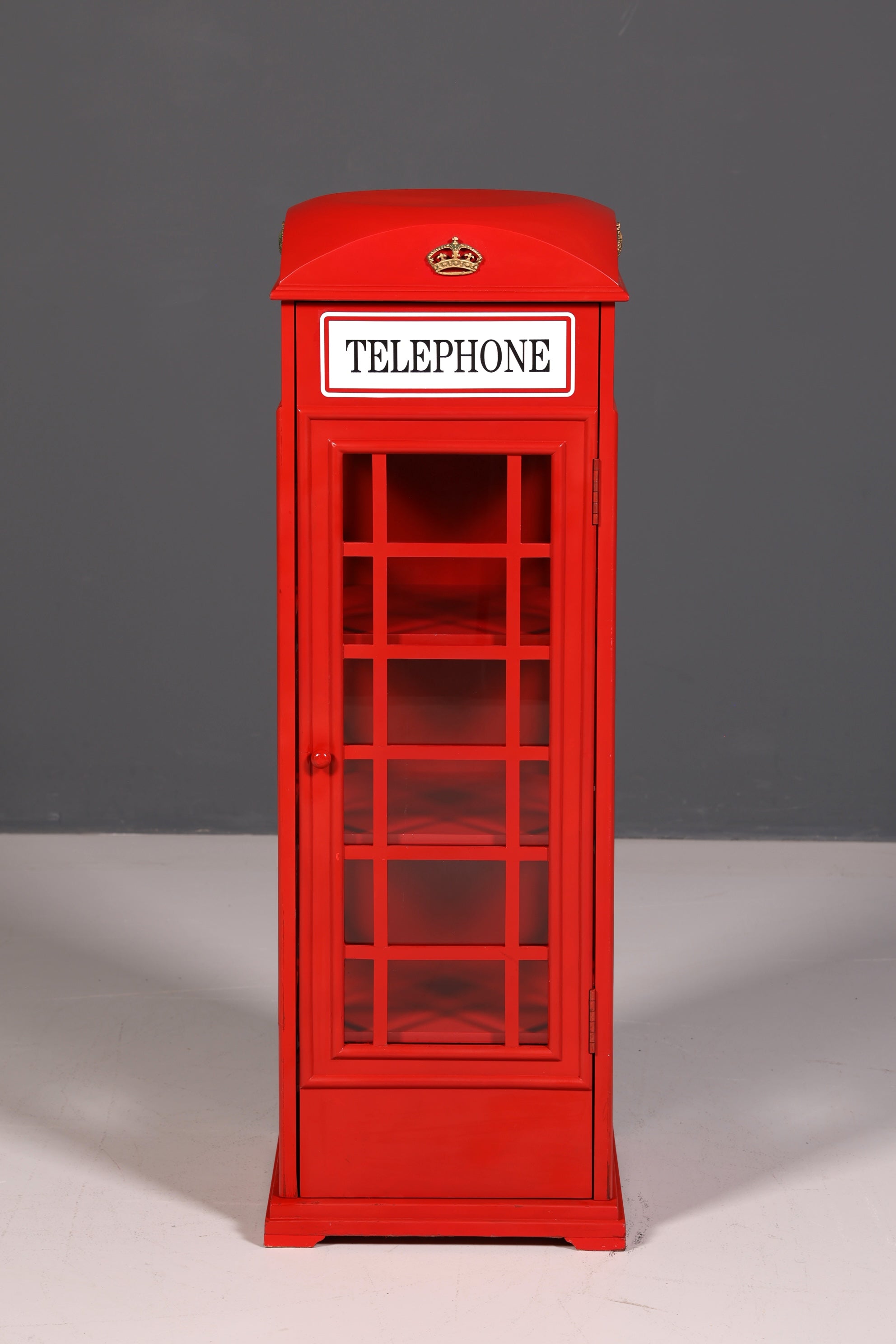 Englische Telefonzelle Vitrine Regal Bücherregal Dekostück London UK Style Red Telephone Booth