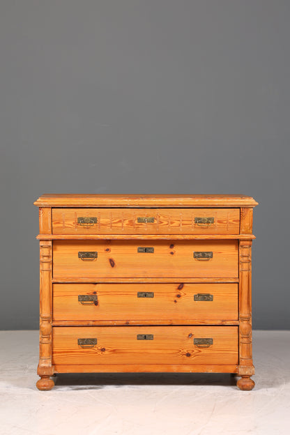 Wunderschöne Gründerzeit Kommode Weichholz Antik um 1880 Landhaus Stil Jugendstil Schubladen Kommode