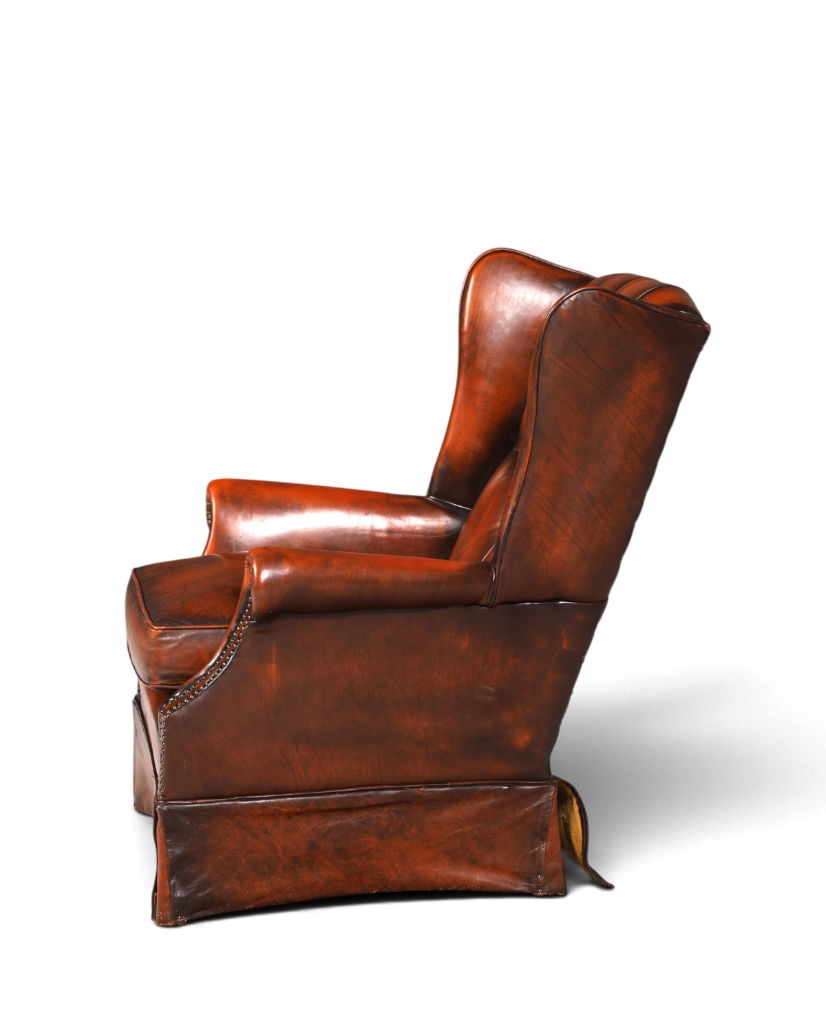 Original Chesterfield Ohrenbacken Sessel Englisch Leder Herrensessel UK Armlehnsessel
