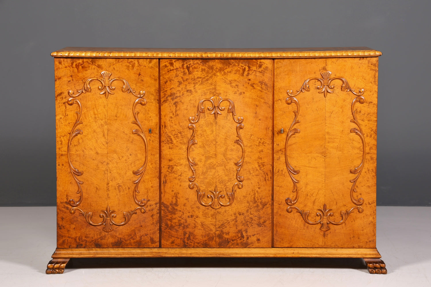 Stilvoller Original Art Deco Schrank Vertiko um 1940 Aktenschrank echt Holz Wäscheschrank Highboard