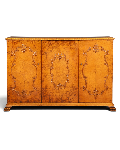 Stilvoller Original Art Deco Schrank Vertiko um 1940 Aktenschrank echt Holz Wäscheschrank Highboard