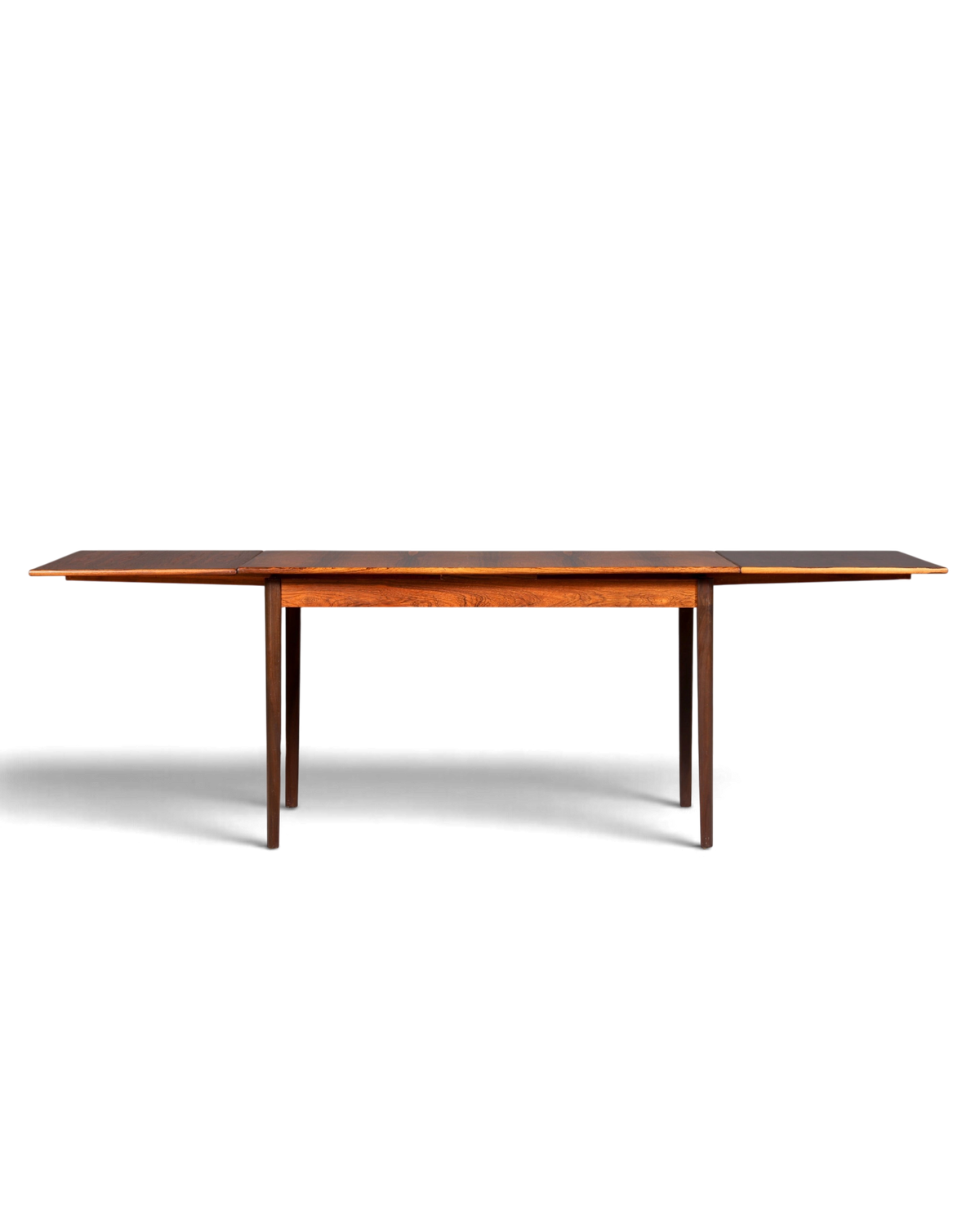Hauptstadt Möblerei Mid Century Esstisch aus Palisander im Danish Design mit Ausziehfunktion und konischen Beinen