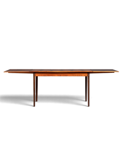 Hauptstadt Möblerei Mid Century Esstisch aus Palisander im Danish Design mit Ausziehfunktion und konischen Beinen