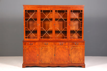Wunderschöne Englische Vitrine Bücherschrank Buffet Antik Stil Englisch Mahagoni Glasvitrine Bibliothek