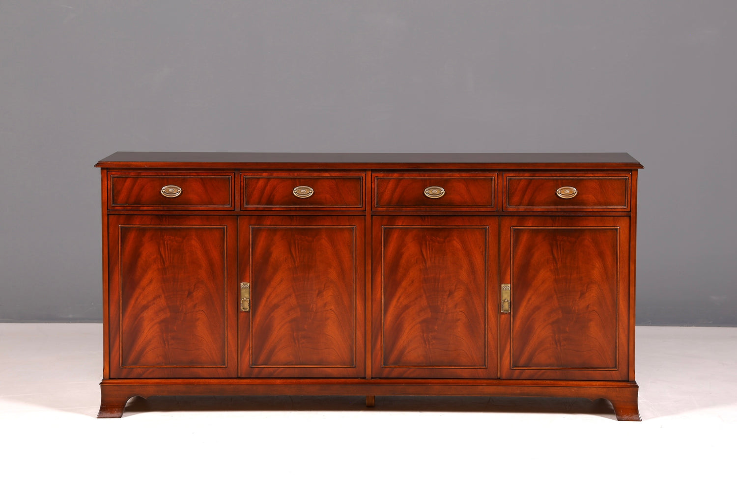 G096 Finish cm HELDENSE Wunderschönes Englisches Sideboard Mahagoni Schrank Antik 60s Buffetschrank Kommode