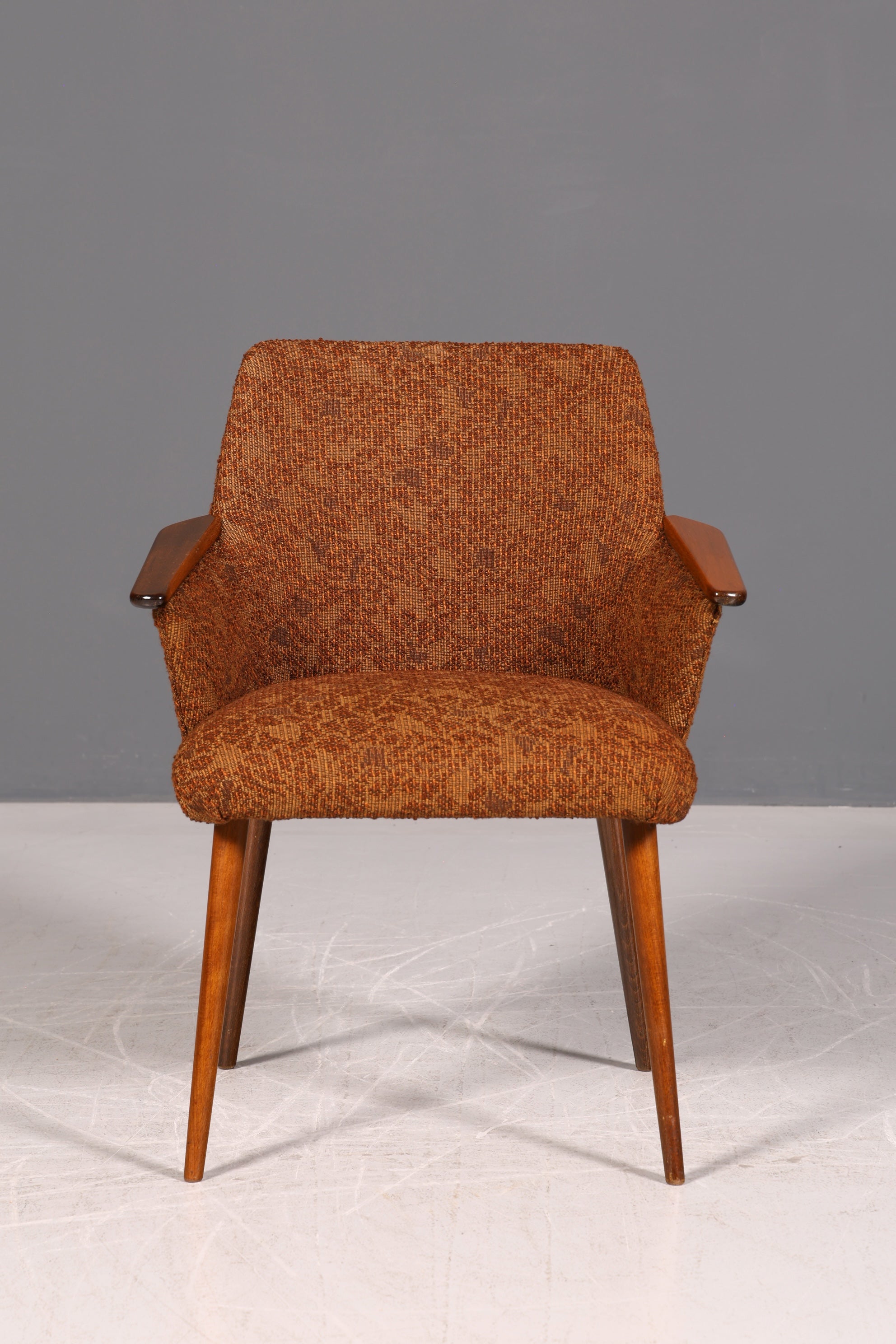 Wunderschöner Mid Century Stuhl Retro Armlehnstuhl Cocktailstuhl Küchenstuhl Sekretär Stuhl 1 von 4