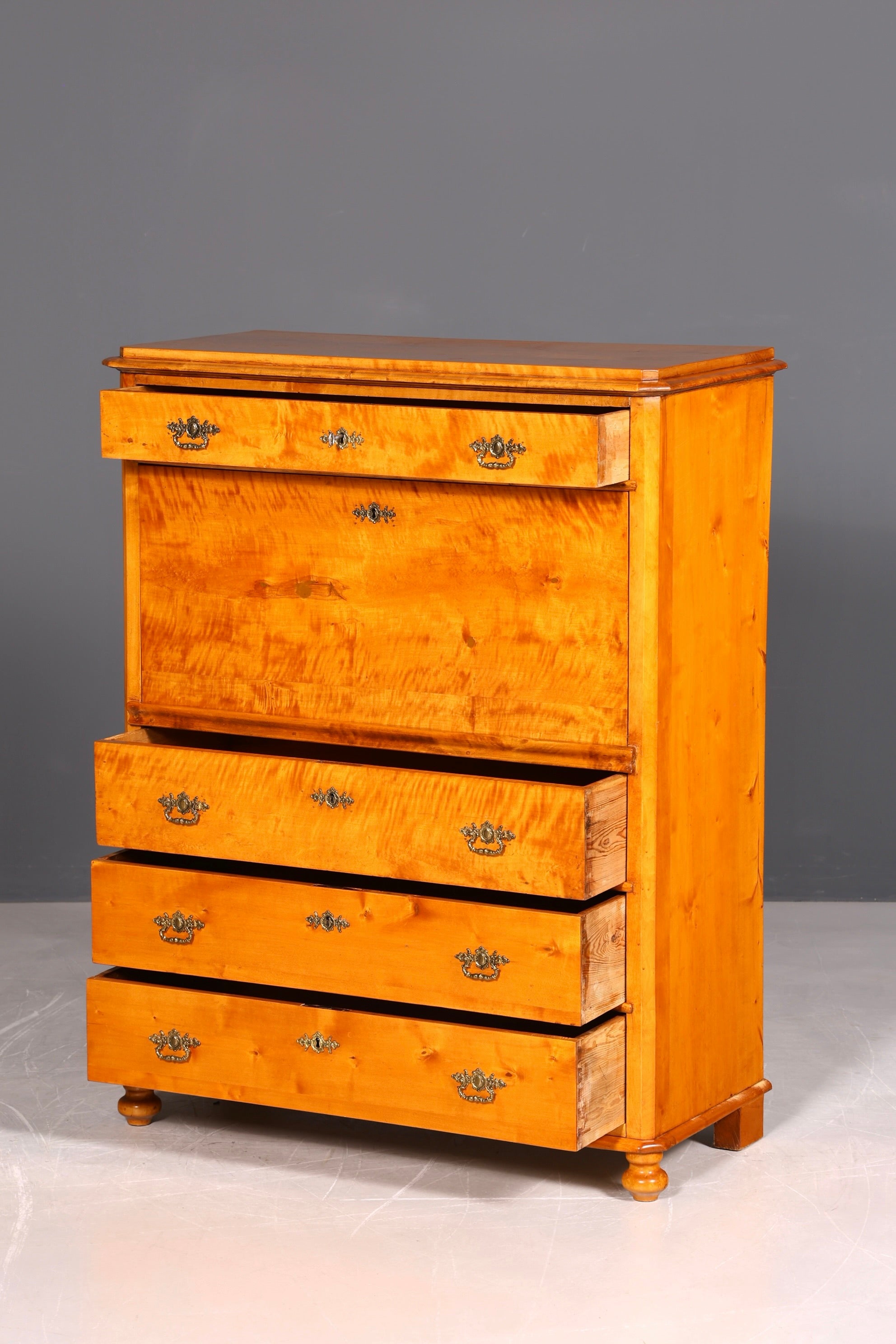 G106 Finish cm Wunderschöner Gründerzeit Sekretär Kommode Jugendstil Schubladenkommode Antik Vertiko