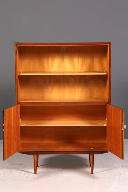 G142 Finish Wunderschöne Mid Century Vitrine Vintage Regal Retro Bücherregal VEB Bookshelf