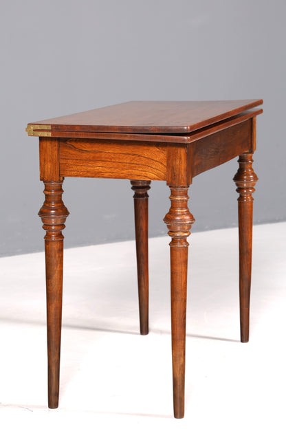 Dreamlike Gründerzeit-era table, fold-out console table, dining table, real wood, antique, game table, kitchen table