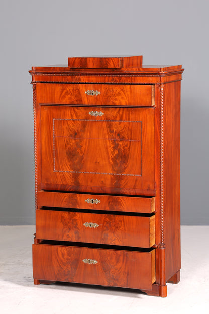 Stilvoller Louis Philippe Sekretär um 1880 Kommode Antik Biedermeier Stil Bürokommode