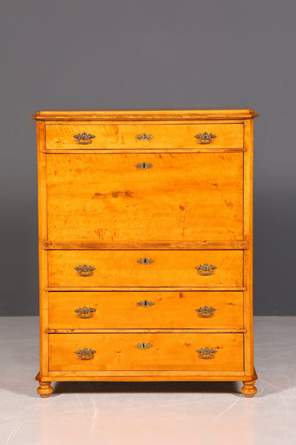 G106 Finish cm Wunderschöner Gründerzeit Sekretär Kommode Jugendstil Schubladenkommode Antik Vertiko