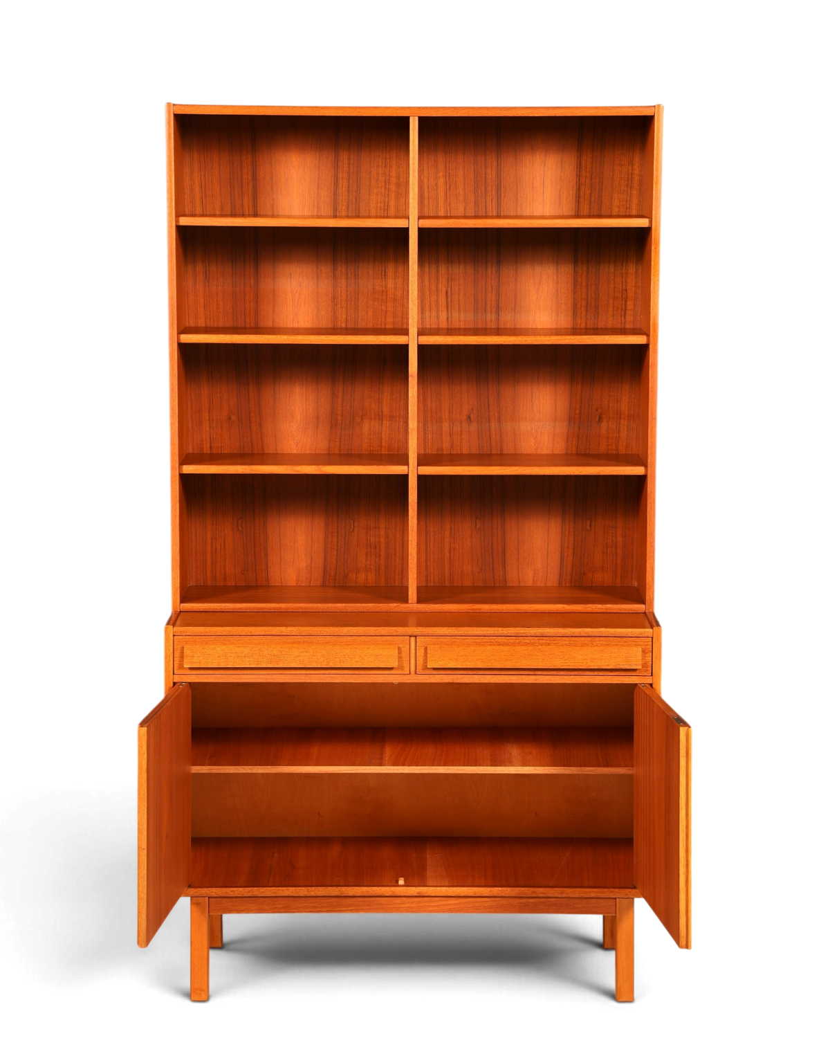 Traumhaftes Mid Century Regal Teak Holz Schrank Danish Design Retro Kommode Vintage Bücherregal 60er Jahre 1 von 2