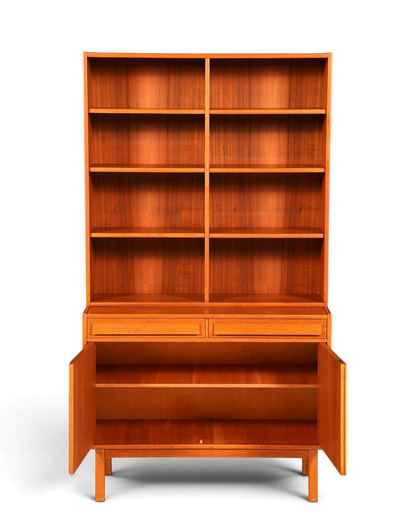 Traumhaftes Mid Century Regal Teak Holz Schrank Danish Design Retro Kommode Vintage Bücherregal 60er Jahre 1 von 2