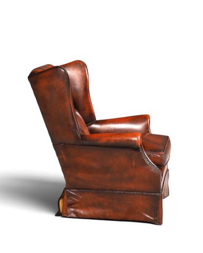 Original Chesterfield Ohrenbacken Sessel Englisch Leder Herrensessel UK Armlehnsessel