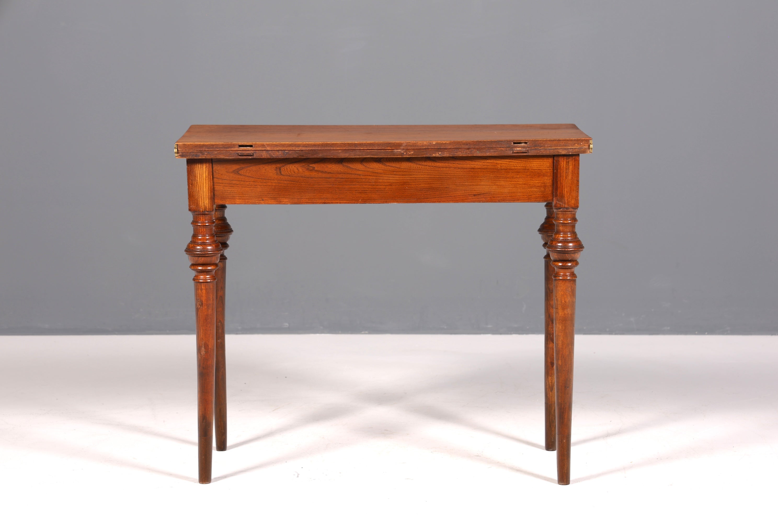 Dreamlike Gründerzeit-era table, fold-out console table, dining table, real wood, antique, game table, kitchen table