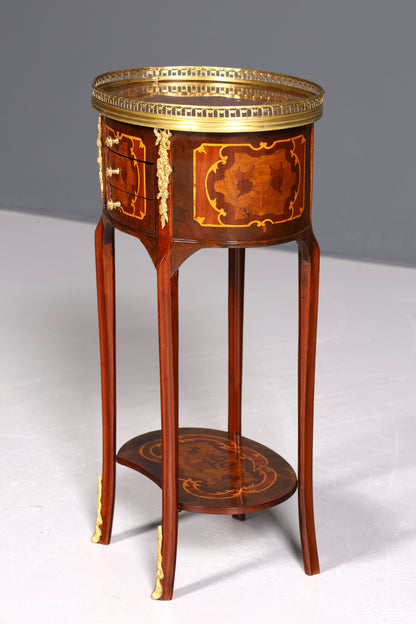 Stilvoller Barock Louis XV Stil Beistelltisch Ablagetisch massiv Kommode Antik Stil