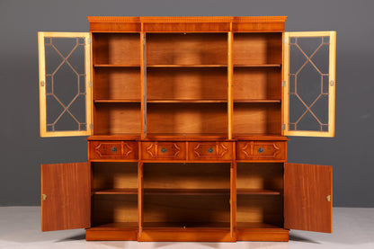 G387 Finish Wunderschöne Englische Vitrine Bücherschrank Buffet Antik Stil Englisch Eibe Glasvitrine Bibliothek (Kopie)