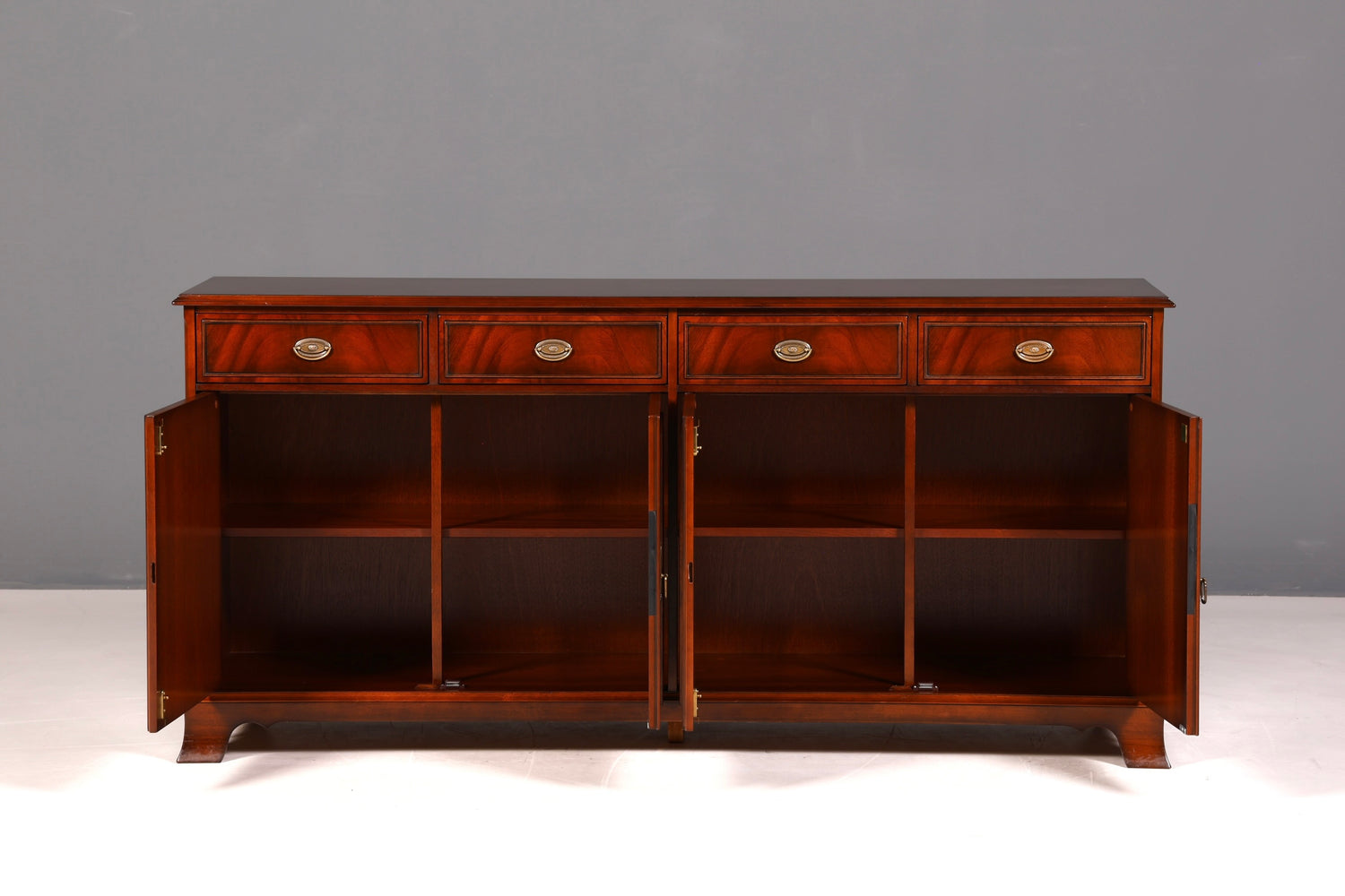 G096 Finish cm HELDENSE Wunderschönes Englisches Sideboard Mahagoni Schrank Antik 60s Buffetschrank Kommode