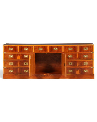 Traumhaftes XXL Maritim Sideboard Englische Schiffs Kommode Englisch Antik Schrank Military Chest