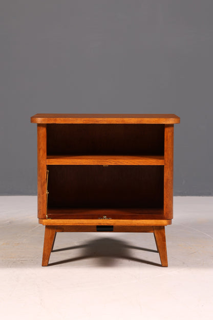 Schlichte Mid Century Kommode Vintage Klappschränkchen Danish Design Nachttisch 1 von 2