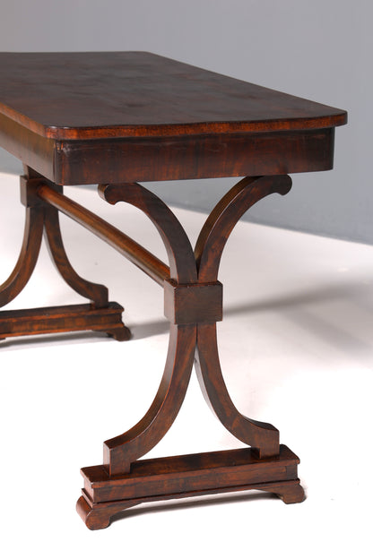 Wunderschöner Englischer Antik Tisch Konsolentisch Schreibtisch Mahagoni Bürotisch Regency Englisch Desk Louis Philippe