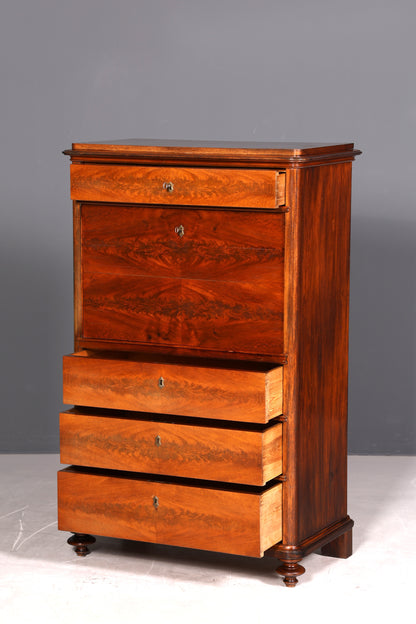 Stilvoller Louis Philippe Sekretär Vertiko Gründerzeit Kommode Chiffoniere Schubladenkommode