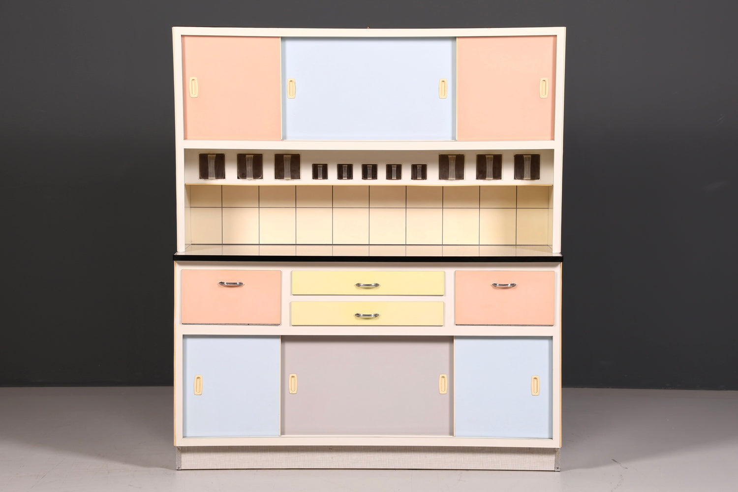 Kultiger Mid Century Küchenschrank Vintage Buffet Retro Anrichte 60er Jahre Schrank