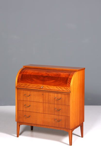 F228 Finish cm Wunderschöner Mid Century Rollladen Sekretär echt Holz Büro Schrank Vintage Schreibkommode
