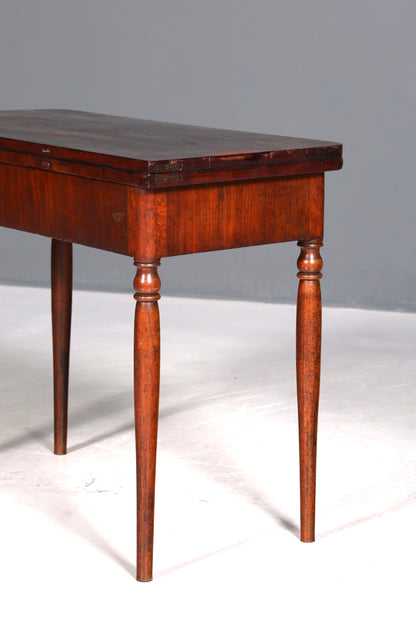 Dreamlike Louis Philippe table, fold-out console table, English desk, real wood antique, game table, kitchen table, dining table