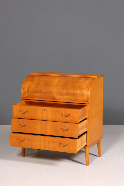 Wunderschöner Mid Century Rollladen Sekretär echt Holz Büro Schrank Vintage Schreibkommode