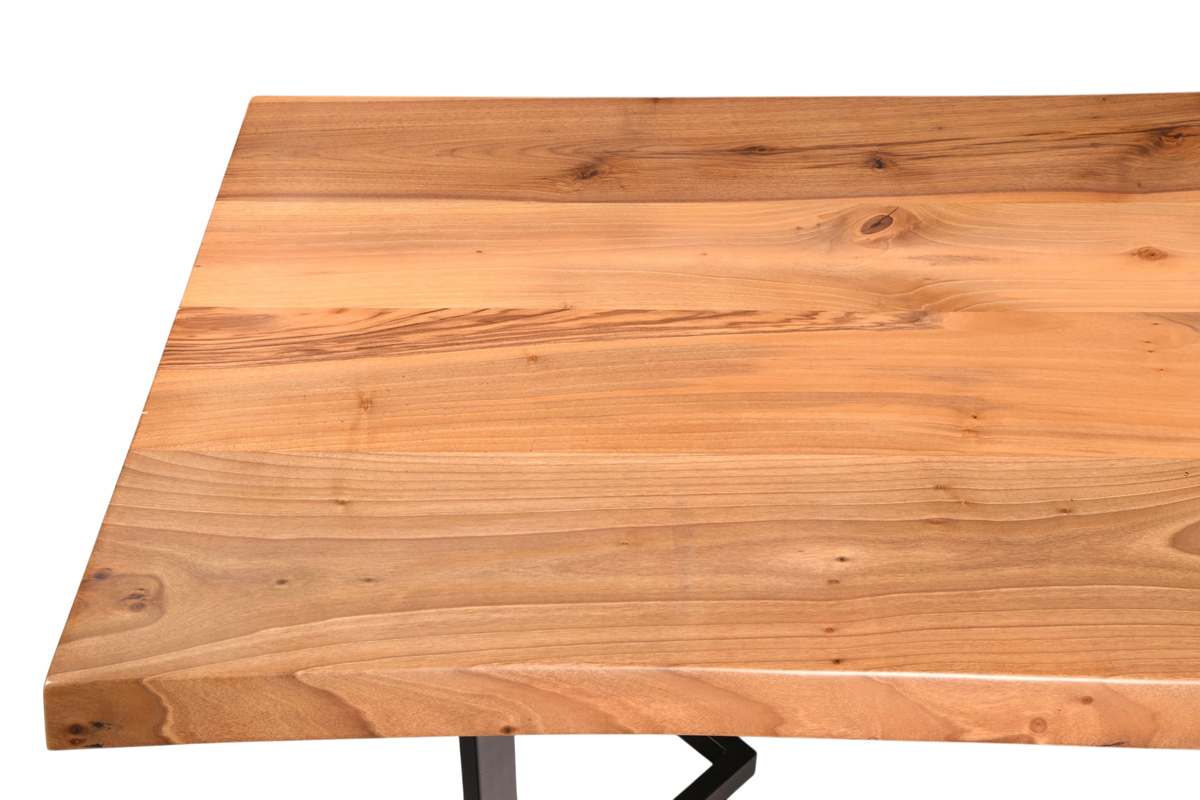 Traumhafter Nussbaum Tisch 260cm-95cm Esszimmer Tisch Baumkanten Platte Massiv Holz Küchentisch